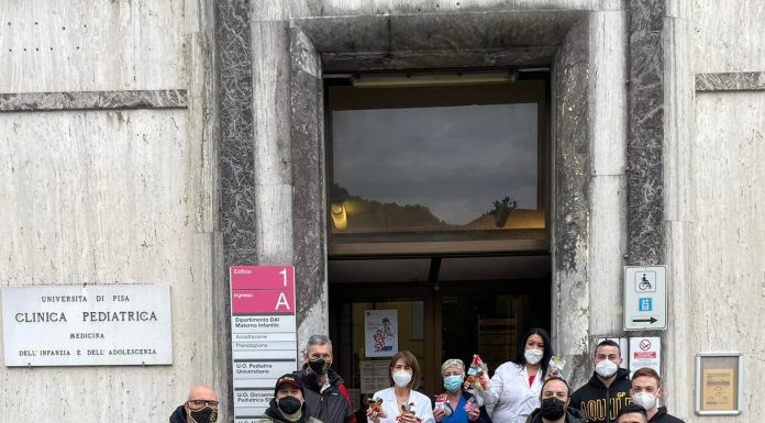 Anche quest’anno le Aquile son passate nel reparto di Pediatria del Santa Chiara a lasciare un po’ di Befana