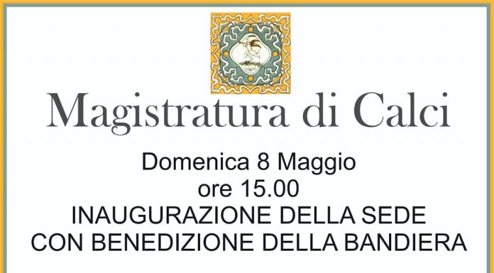 Invito – inaugurazione nuova sede Magistratura Calci