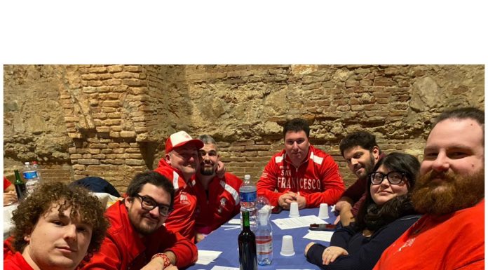 La Magistratura di San Francesco presente alla Cena della Vittoria di Parte